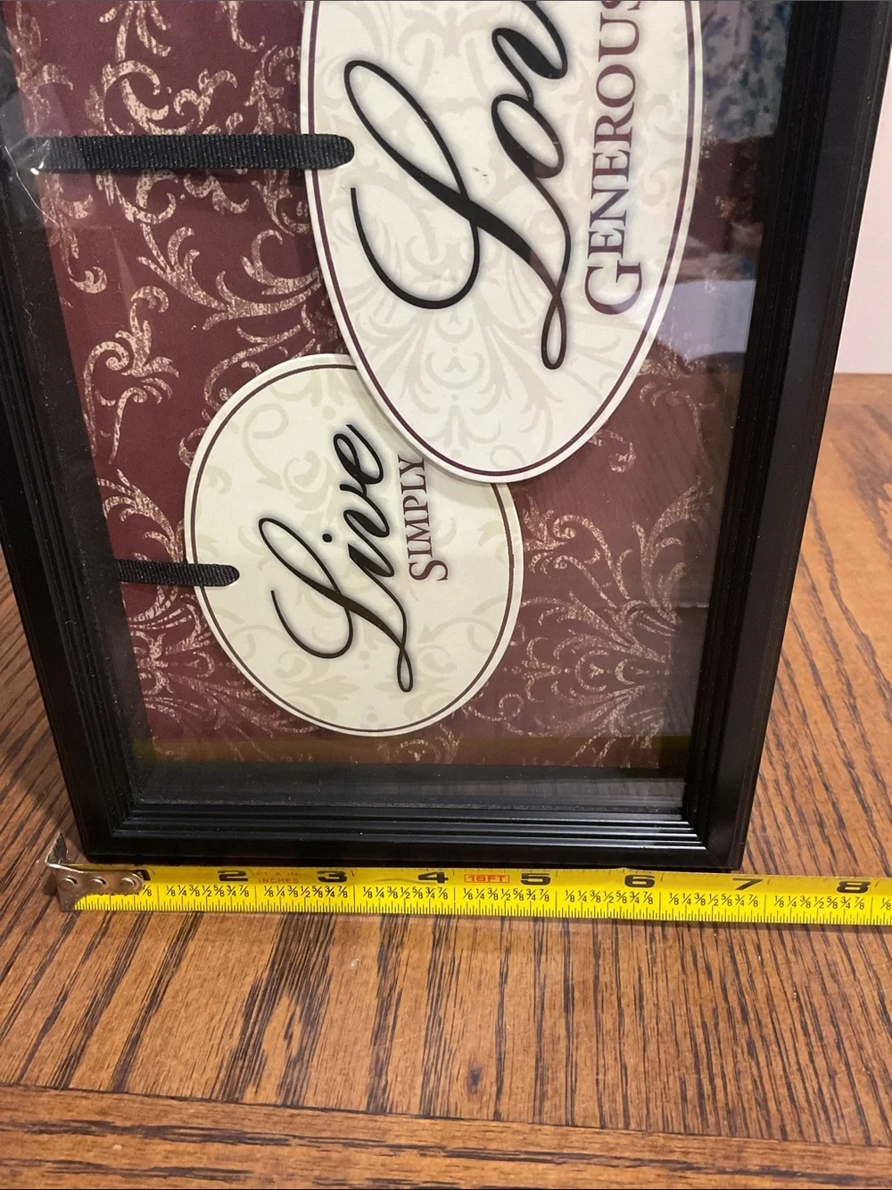 Live Love Laugh Wall Art - Black Frame with Cream Accents